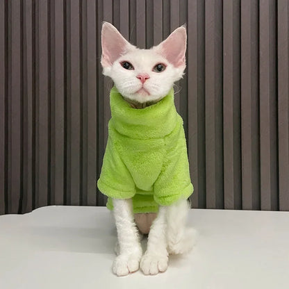 Sphynx Cat Sweater Hoodie Warm Pet Jumpsuit
