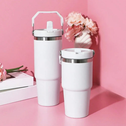 20 or 30 Oz Stainless Steel Insulated Tumbler with Handle