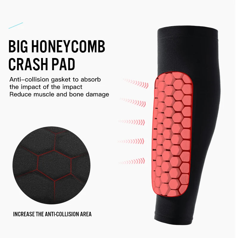 Foam Padded Compression Shin Guard Sleeve