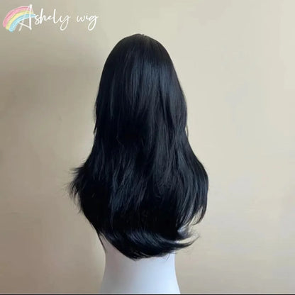 Black Body Wave Headband Wig with Bangs