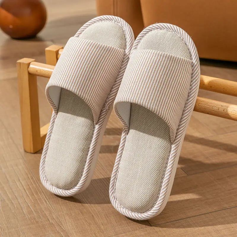 Linen House Slippers for Men & Women Indoor Outdoor Casual Shoes