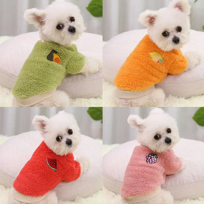 Thick Warm Velvet Dog Coat for Small & Medium Dogs Winter Pet Clothing