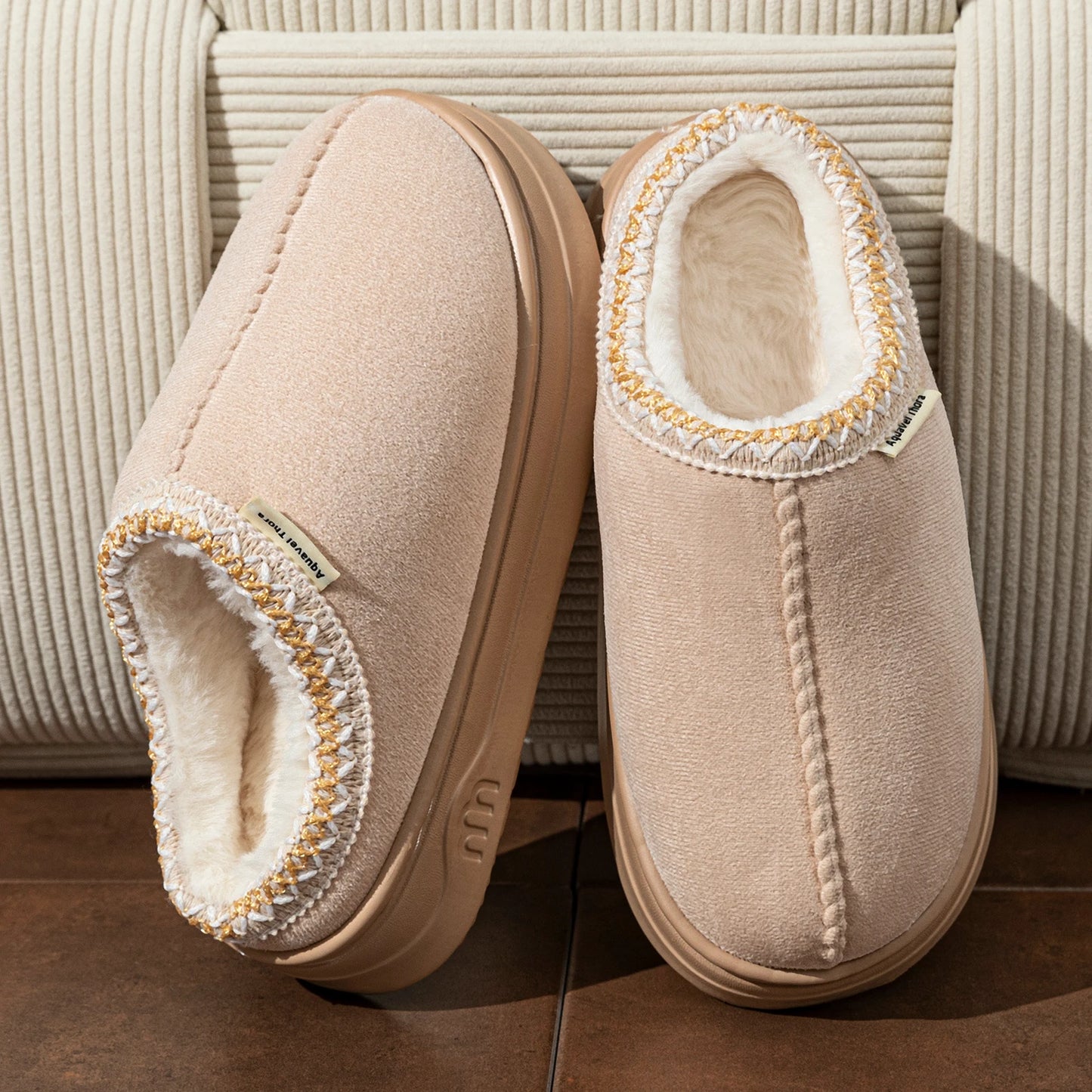 Unisex Warm Fuzzy Plush Slipper Boots