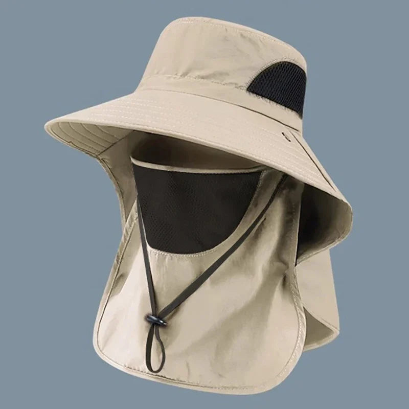 Unisex UV Protection Fishing Sun Hat with Neck Flap