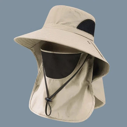 Unisex UV Protection Fishing Sun Hat with Neck Flap