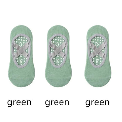 1 or 3 Pairs Women's Anti Slip Yoga Pilates Socks