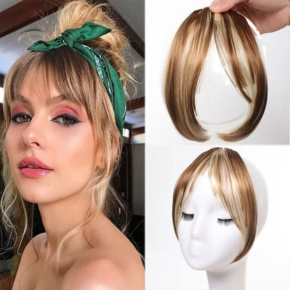 Women's Clip In Natural Middle Part Bangs Hair Extension