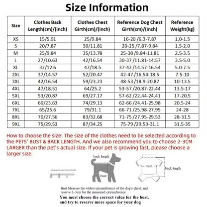 Warm Dog Hoodie Coat for Medium & Large Dogs Winter Pet Clothing