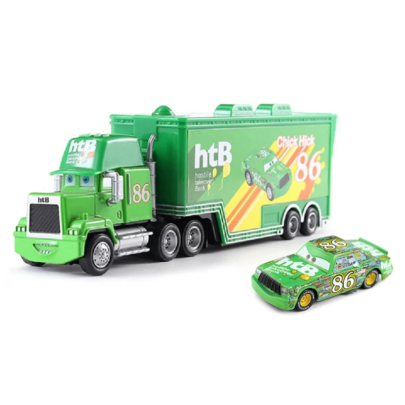 Lightning McQueen Diecast Container Hauler Truck Toy