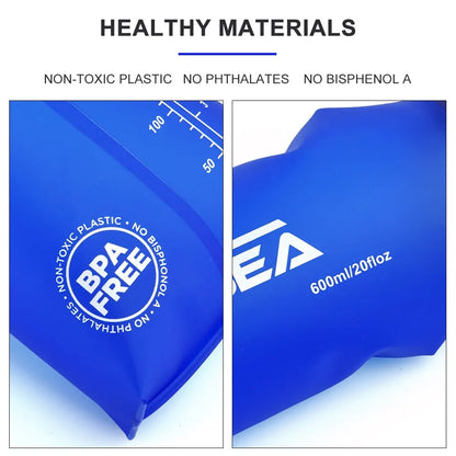 Widesea 600ml BPA Free Collapsible Soft Flask Water Bottle
