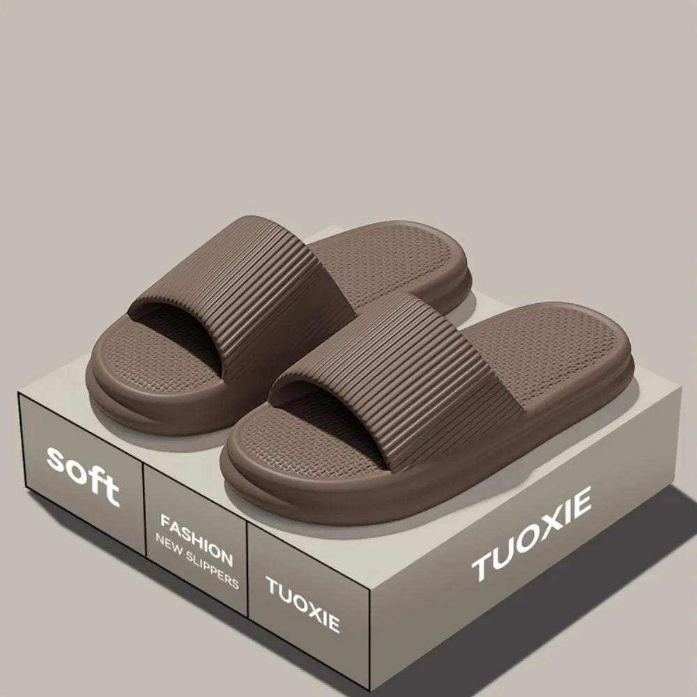 Unisex Soft EVA Summer Slippers Odor Resistant Non Slip Home & Bathroom Shoes