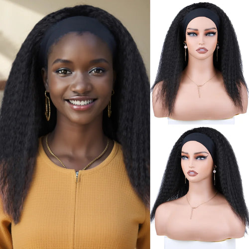 Short Kinky Straight Afro Puff Wig for Women