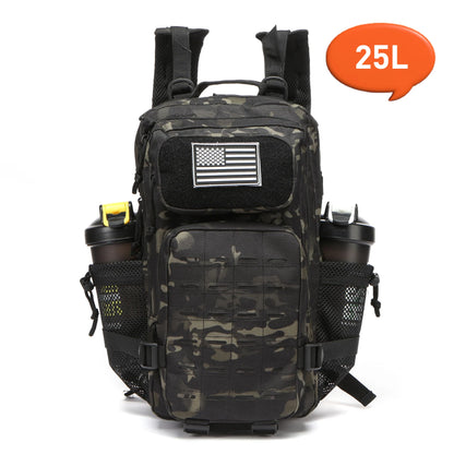 25L or 50L MOLLE Tactical Hiking Backpack with 2 Bottle Holders