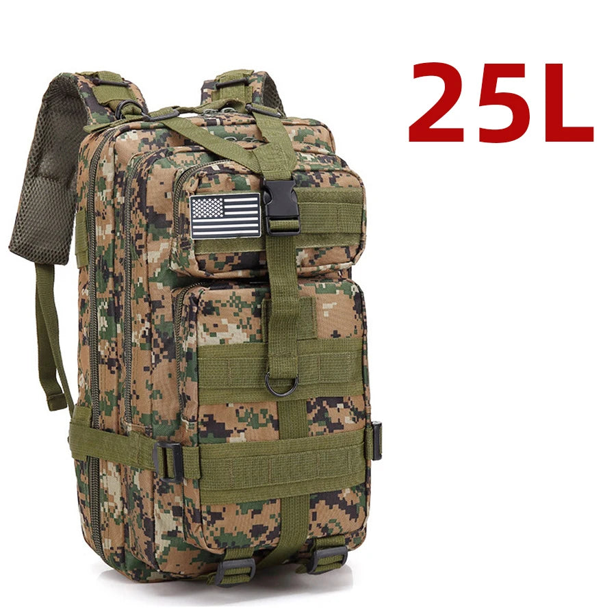 25L or 50L Waterproof Tactical Hiking Backpack