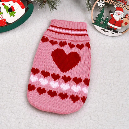 Cute Warm Pullover Sweater for Small Dogs & Cats Winter Pet Clothing