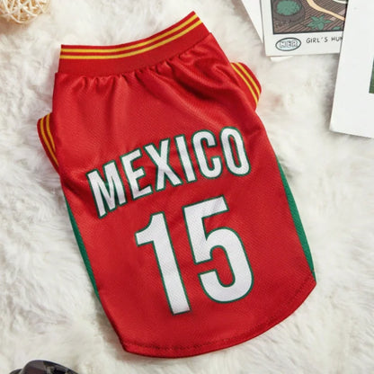 Breathable Mesh Basketball Jersey for Dogs & Cats Summer Pet Clothing