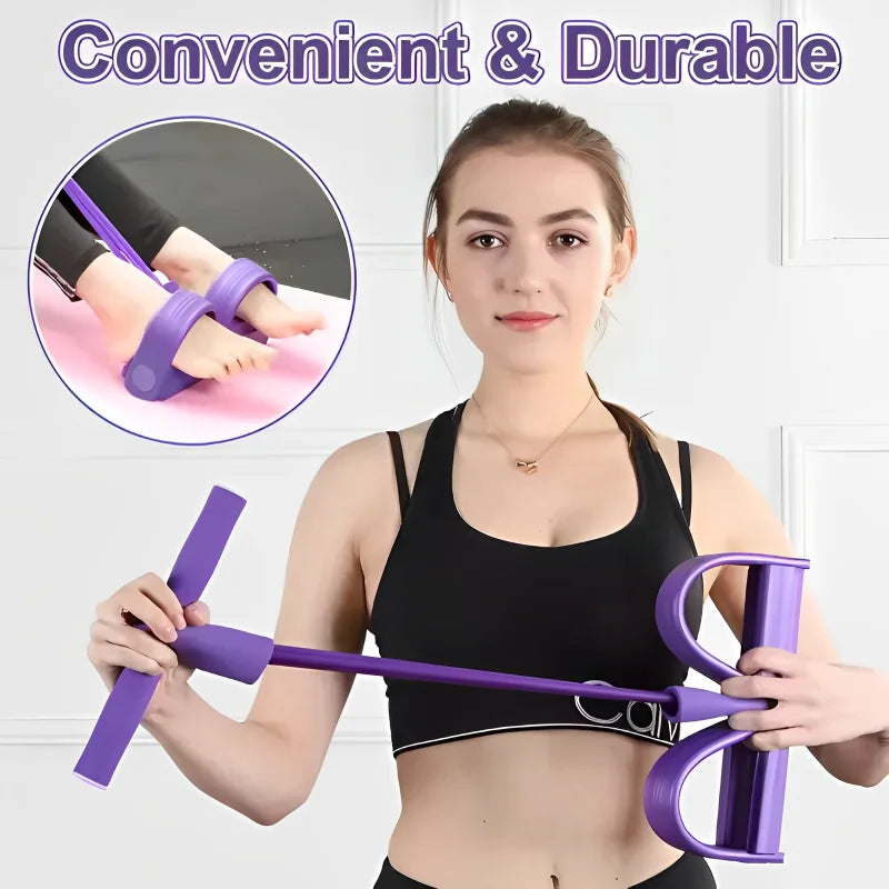 4 Tube Pedal Resistance Band for Full Body Training