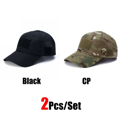 1 or 2 Pack Men's Camouflage Outdoor Baseball Caps