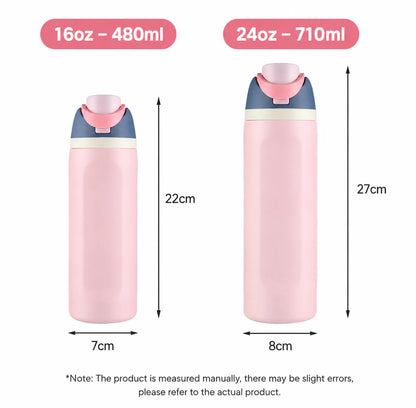 480ml or 710ml 304 Stainless Steel One Touch Thermos Bottle