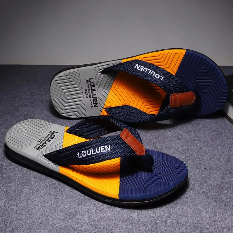 Men’s Breathable Summer Beach Flip Flops Casual Outdoor Slippers