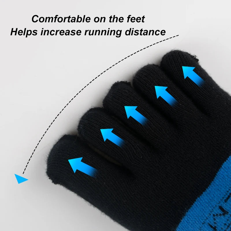 1 Pair Breathable Quick Dry Five Toe Running Socks
