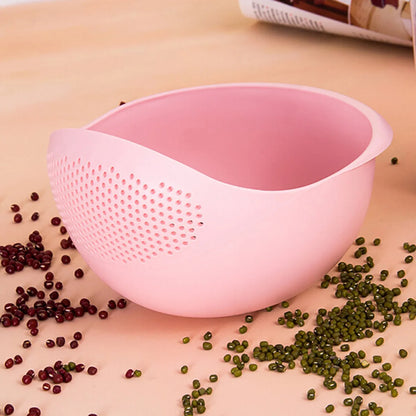 Kitchen Colander Drain Basket with Handle for Rice, Fruit & Vegetables
