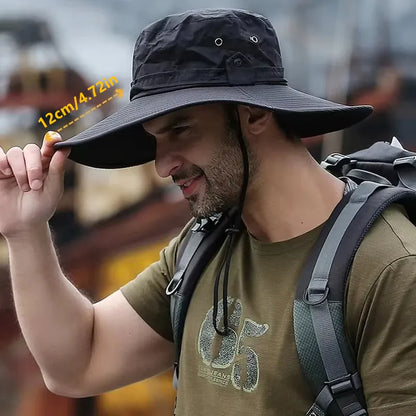 Men's UV Protection Wide Brim Fishing Sun Hat