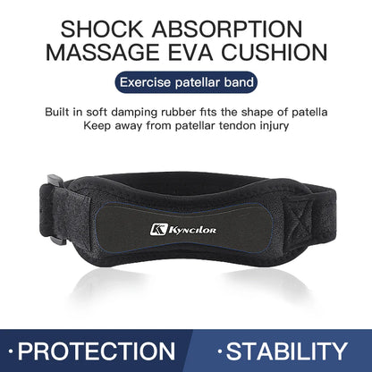 Adjustable Patella Knee Support Strap with Silicone Pad