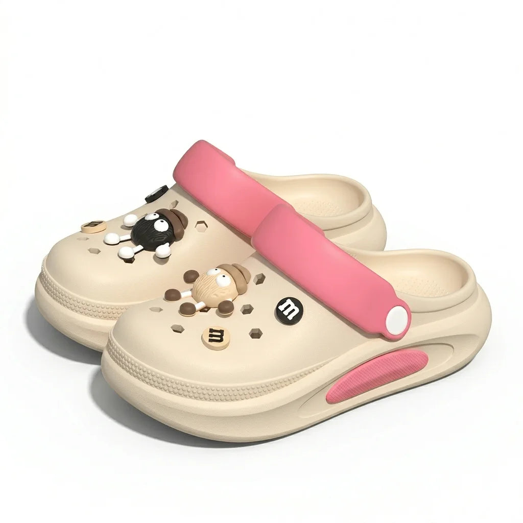 Women’s Summer EVA Clogs with 3D Charms Non Slip Beach Shoes