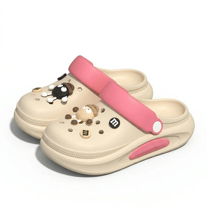 Women’s Summer EVA Clogs with 3D Charms Non Slip Beach Shoes