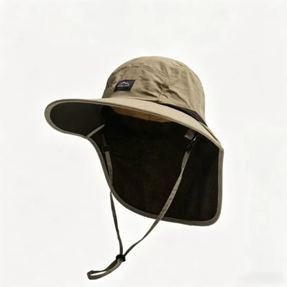 Unisex Wide Brim Quick Dry Fishing Sun Hat with Neck Protection