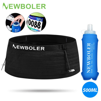 Elastic Running Waist Bag and Race Number Belt