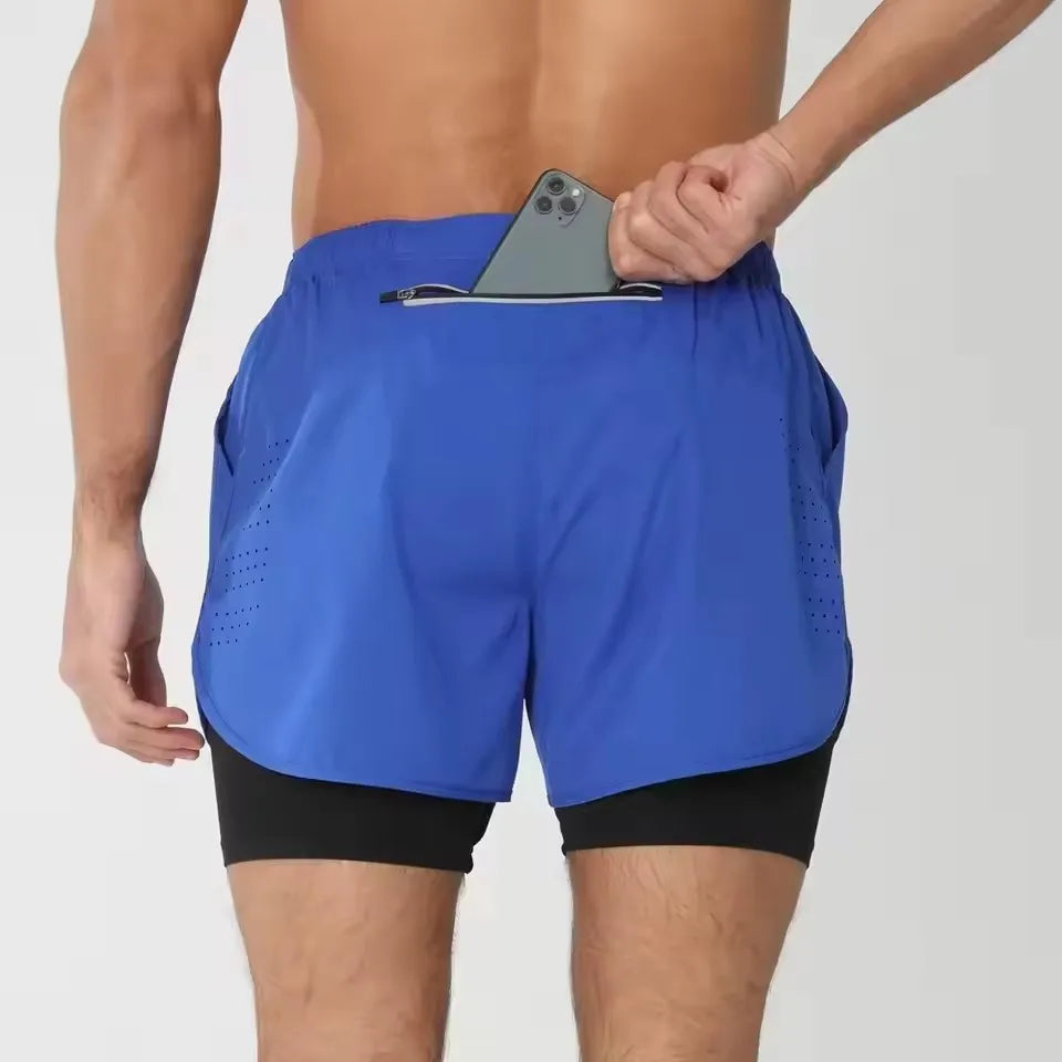Men's Quick Dry 2 in 1 Running Shorts