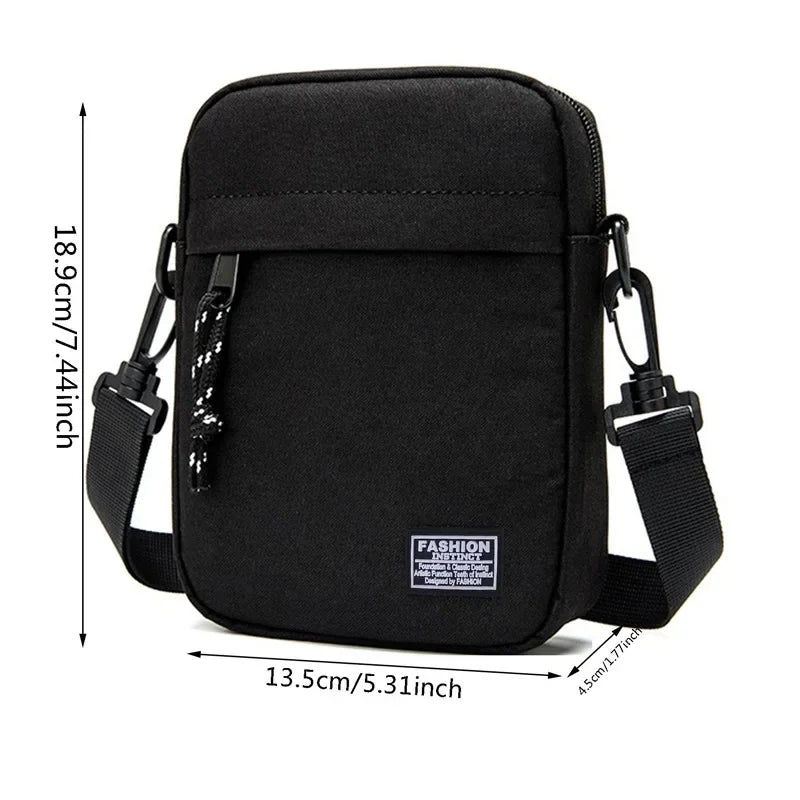 Unisex Oxford Cloth Small Crossbody Shoulder Bag Casual Satchel