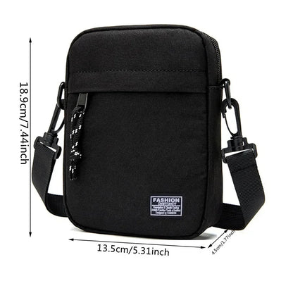 Unisex Oxford Cloth Small Crossbody Shoulder Bag Casual Satchel