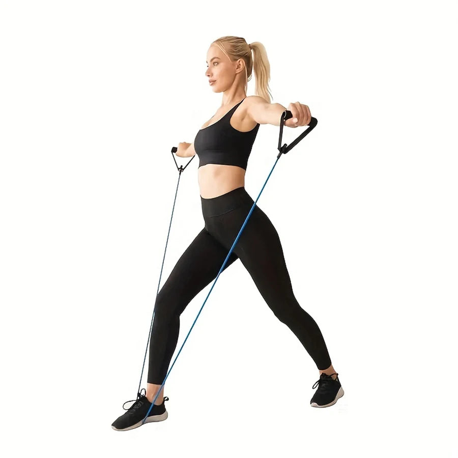 4 Level Resistance Band with Handles for Home Workouts