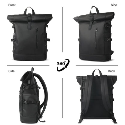 HK Expandable Waterproof Laptop Travel Backpack with USB Port
