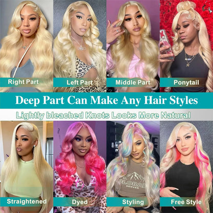 613 Blonde Body Wave 13x6 Lace Front Human Hair Wig