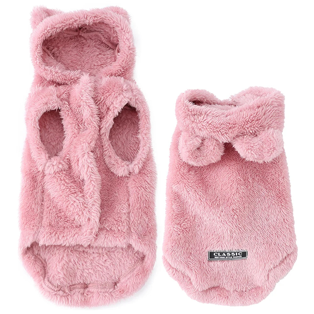 Soft Fleece Cat Sweater for Small & Medium Dogs Winter Pet Coat