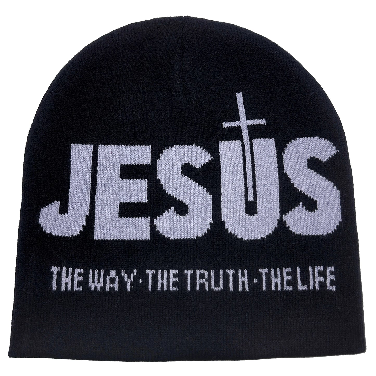 Unisex JESUS Jacquard Knit Winter Beanie