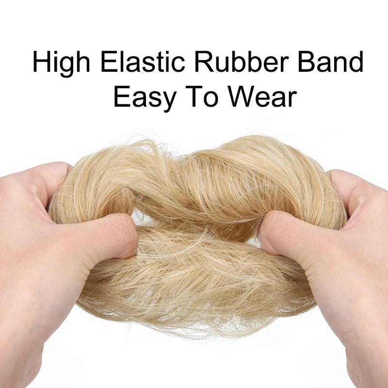 WIGSIN Women's Synthetic Messy Donut Hair Bun Extension