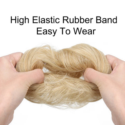 WIGSIN Women's Synthetic Messy Donut Hair Bun Extension