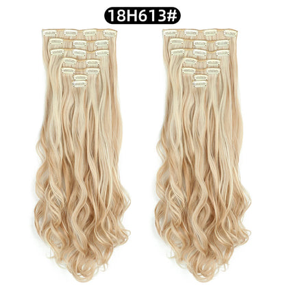 22 Inch Curly Wavy Clip In Hair Extensions 7PCS