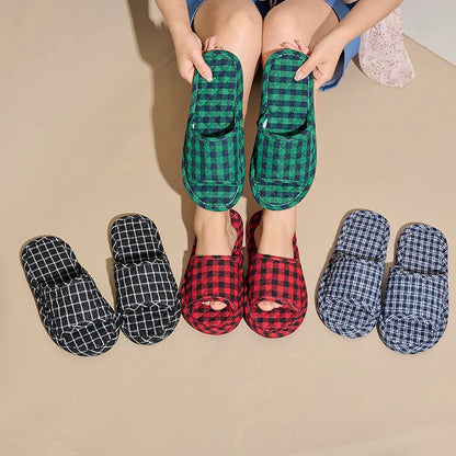 Women Slippers Lightweight Home Shoes Antislip Soft Indoor Fabric Slippers