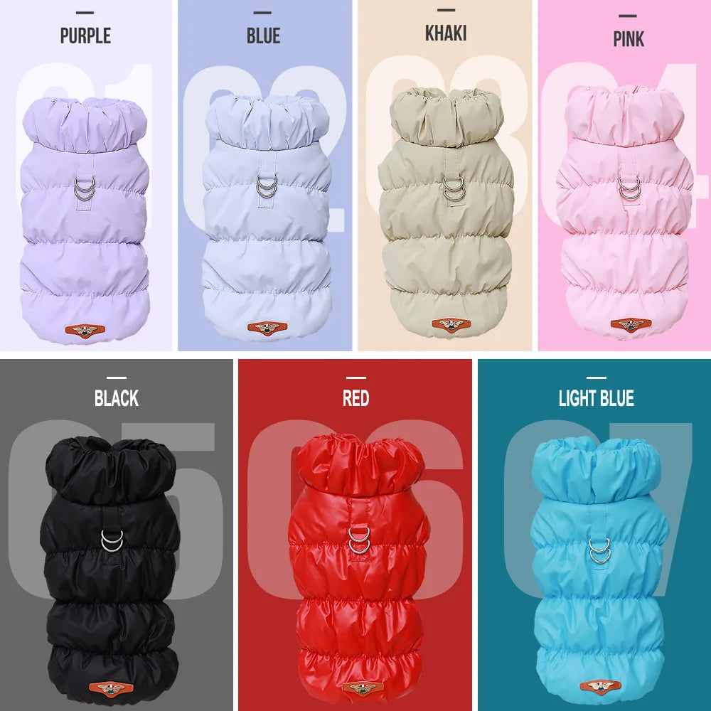 Warm Padded Winter Coat for Small & Medium Dogs & Cats