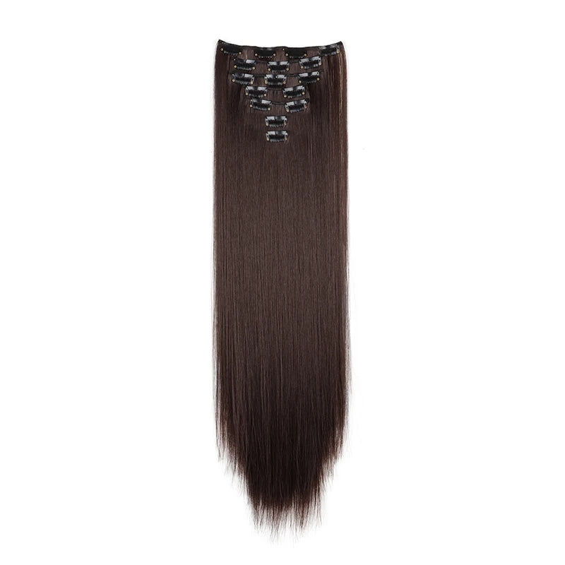 WIGSIN 24 Inch 7 Piece Straight Clip In Hair Extensions