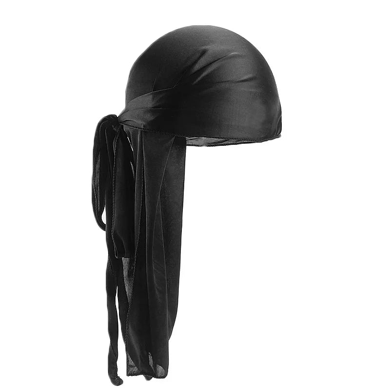 Unisex Silky Long Tail Durag Headwrap