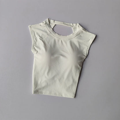 Women's Backless Padded Quick Dry Yoga Crop Top