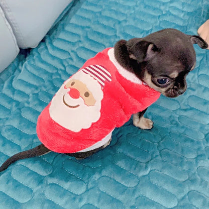 Cute Printed Fleece Sweater for Small Dogs Winter Pet Clothing