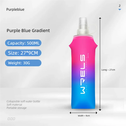 TPU Collapsible Soft Flask Sports Water Bottle